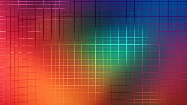 Gradient abstract fine art multicolored grid background generative AI