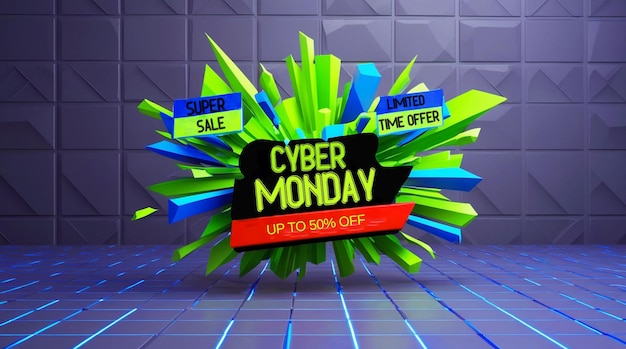 Gradient background design for cyber monday sale