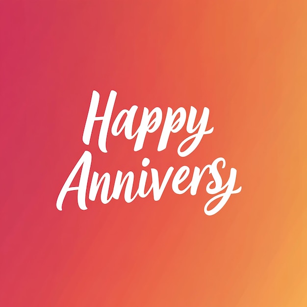 Photo gradient background happy anniversary banner