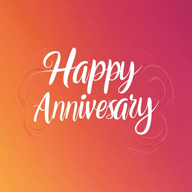 Photo gradient background happy anniversary banner