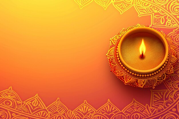 Photo gradient background for hindu diwali festival celebration