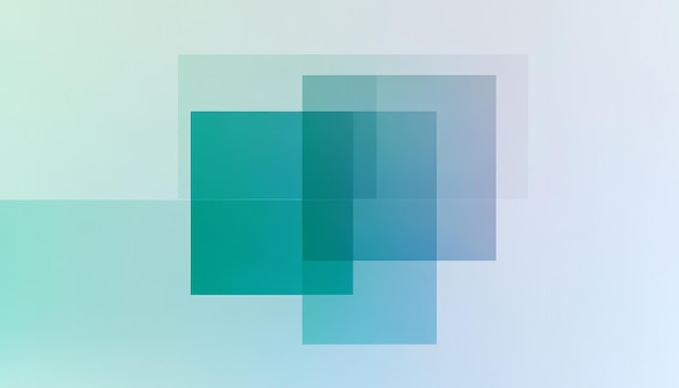 Photo gradient background with blue and green tones featuring abstract squares