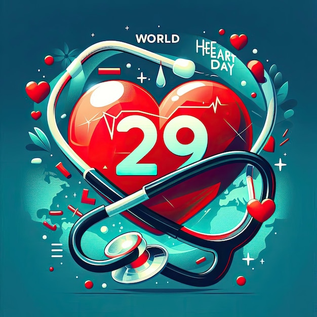 Gradient Background for World Heart Day Awareness Campaign