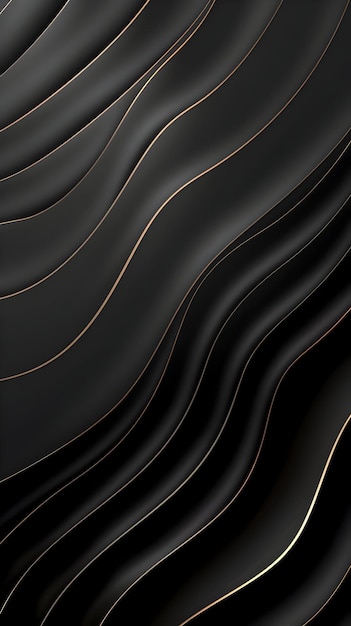 Gradient black background with wavy lines