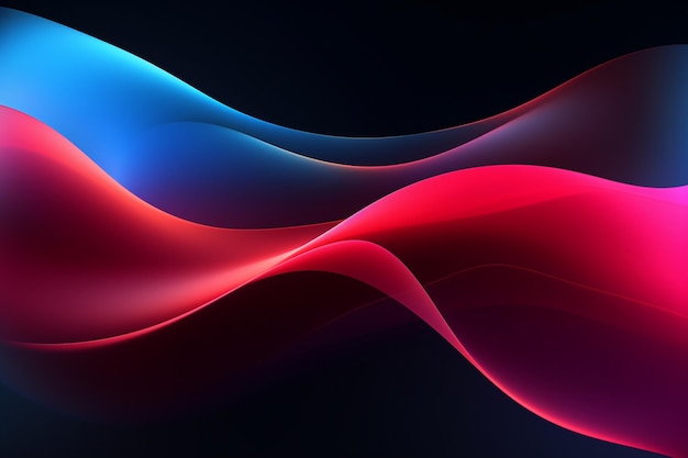 Gradient black background with wavy lines