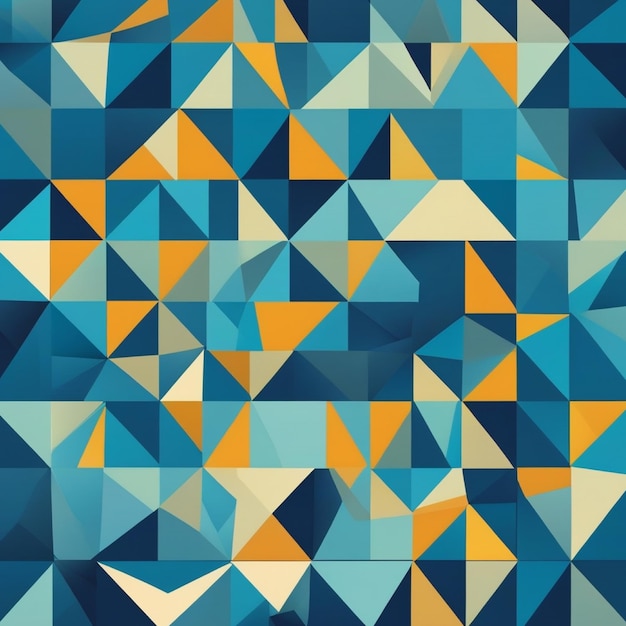 Gradient blue polagon triangle background with 3D