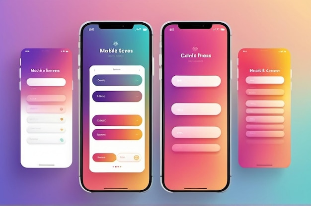 gradient color scheme for a mobile app design