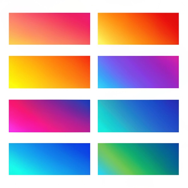 Gradient color set element in a vibrant and modern design