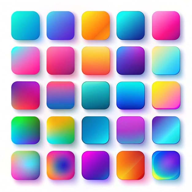 Gradient Color Set Elements for Design Use