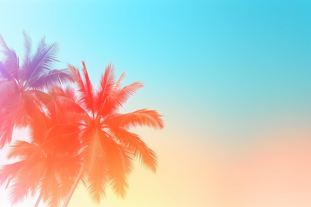 Gradient Color Tropical Summer Background