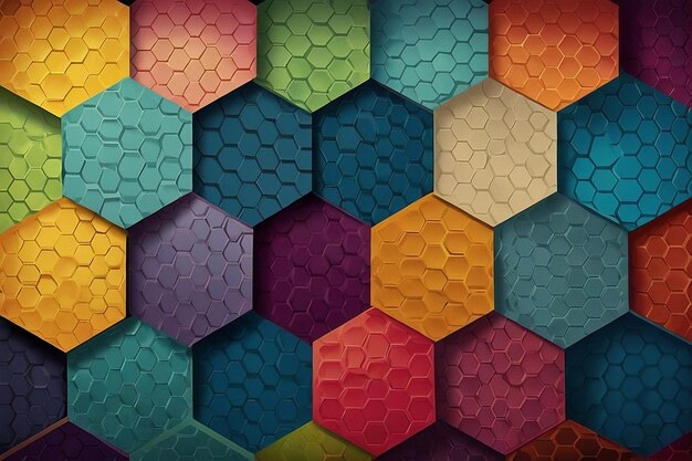 Gradient colored hexagonal background