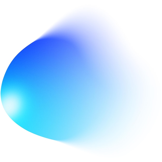 Gradient Colors of Abstract Shape with Blurred Effect PNG