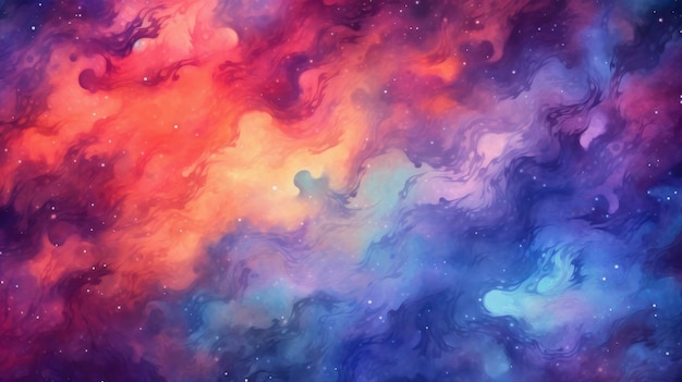 Gradient of colors in a galaxy Created with Generative AI technology