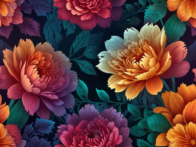 gradient effect on a floral illustration