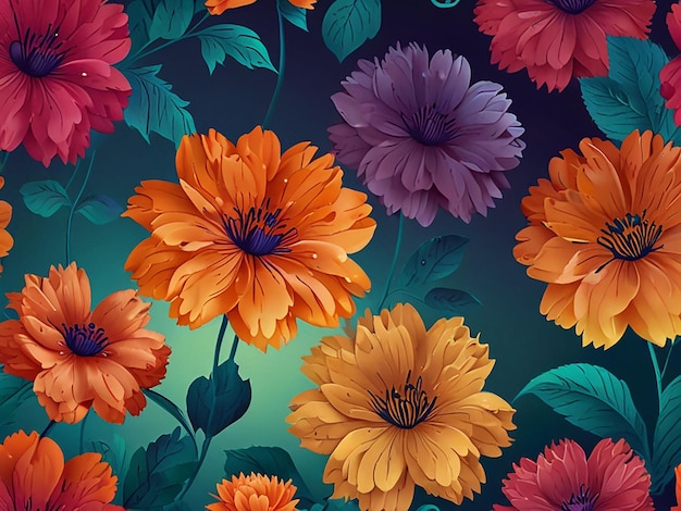 gradient effect on a floral illustration