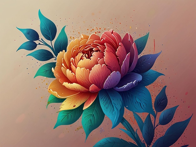 gradient effect on a floral illustration