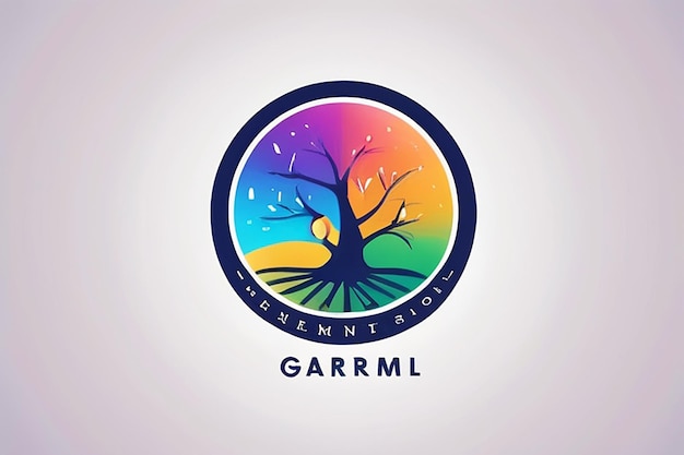 Gradient elementary school logo design