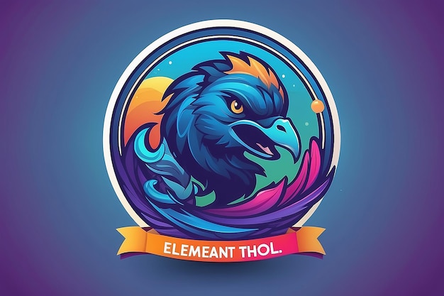 Gradient elementary school logo