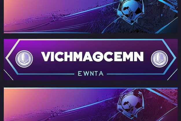 Photo gradient football twitch banner template