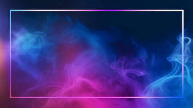 Photo gradient glowing frame smoke effect background foggy