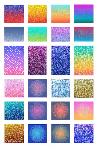 Photo gradient grainy gradient shapes pack