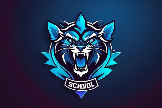 Gradient high school logo design