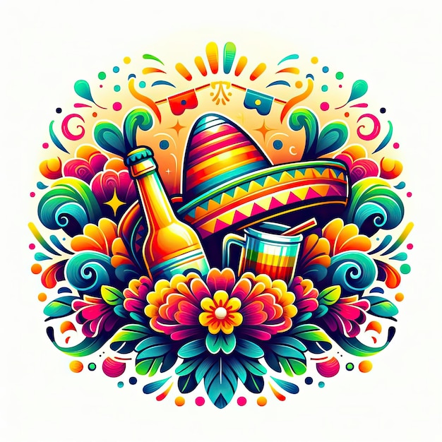 Gradient illustration for cinco de mayo celebration