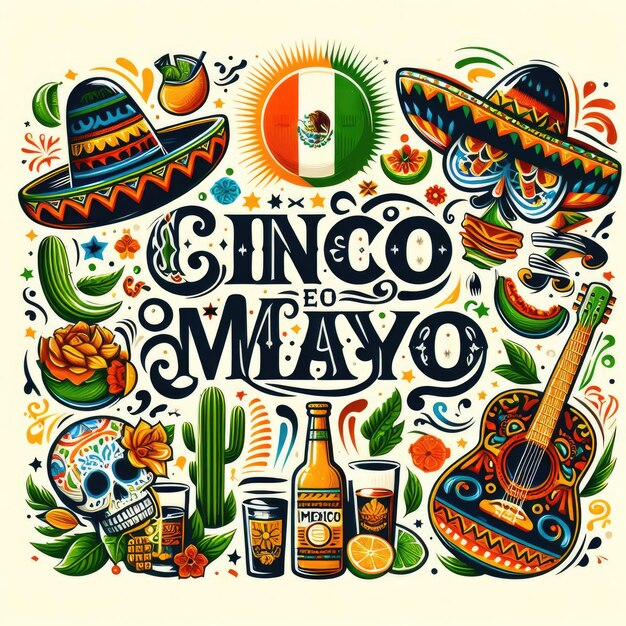 Gradient illustration for cinco de mayo celebration