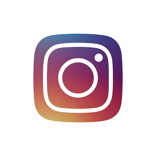 Photo gradient instagram icon illustration on white background