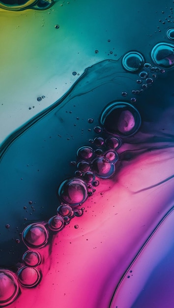 Photo gradient iphone wallpaper oil bubble in water background