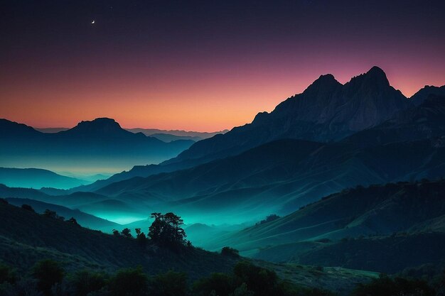 Gradient landscape wallpaper