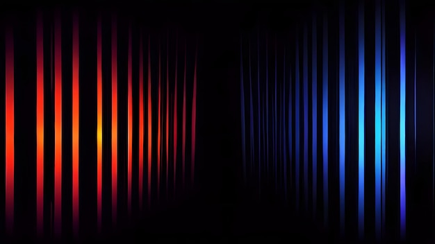 Gradient line lights effect on black background