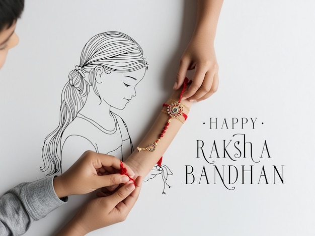 Gradient Raksha Bandhan Illustration