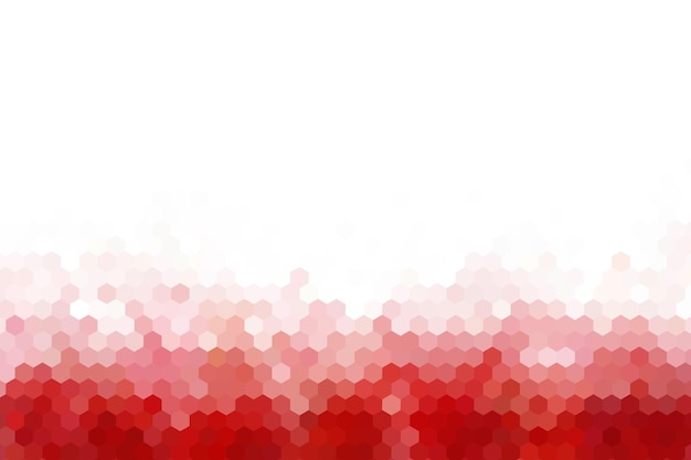 Gradient red hexagon abstract background with copy space