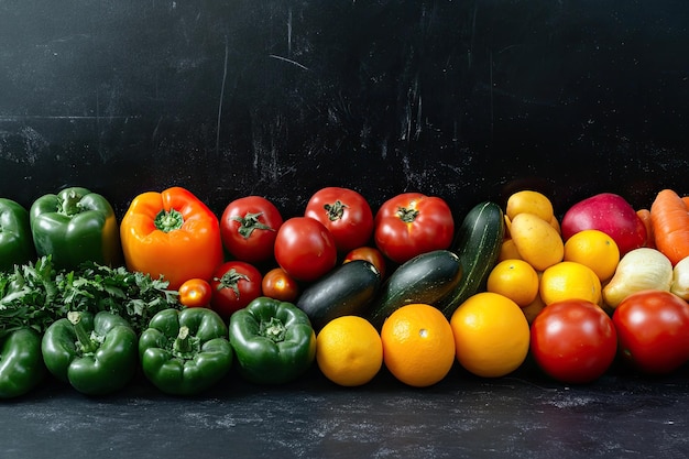 Photo gradient ripe vegetables assortment