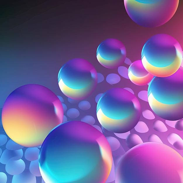 Gradient spheres background digital illustration