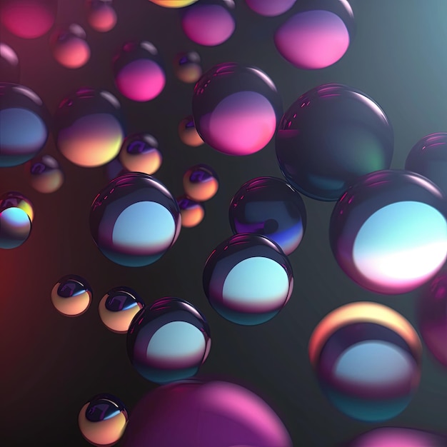 Gradient spheres background digital illustration