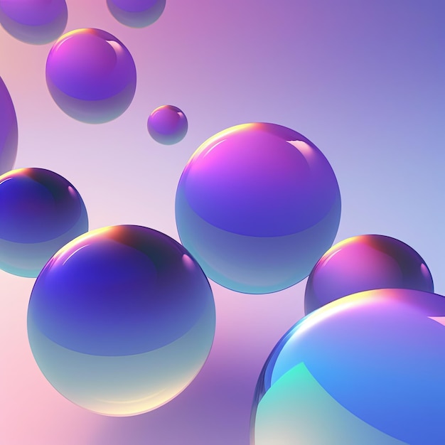 Gradient spheres background digital illustration