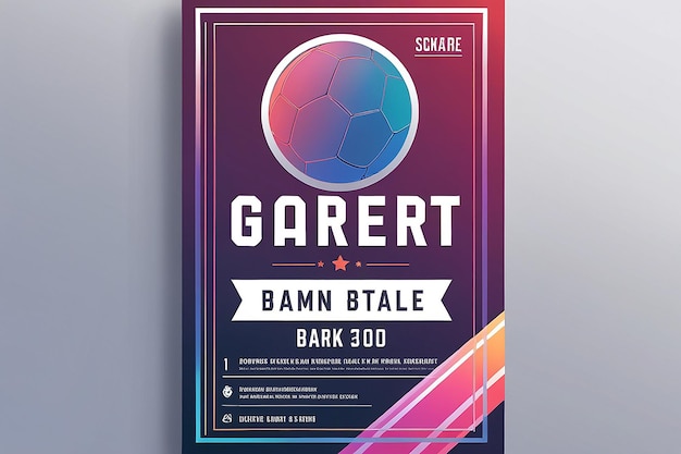 Gradient sports bar poster template