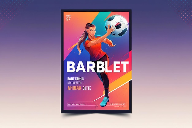 Photo gradient sports bar poster template