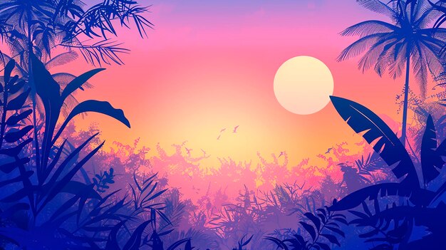 Photo gradient summer illustration