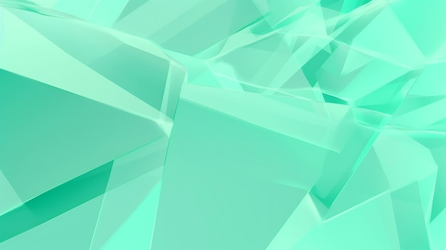 Gradient transparent geometric glass 3d rendering