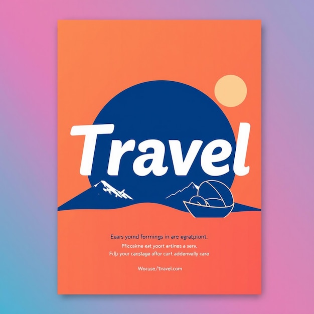 Gradient travel flyer template