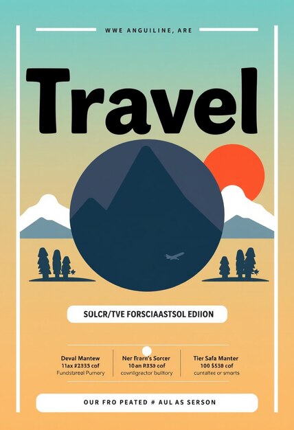 Photo gradient travel flyer template