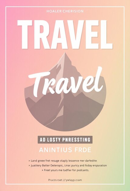 Gradient travel flyer template