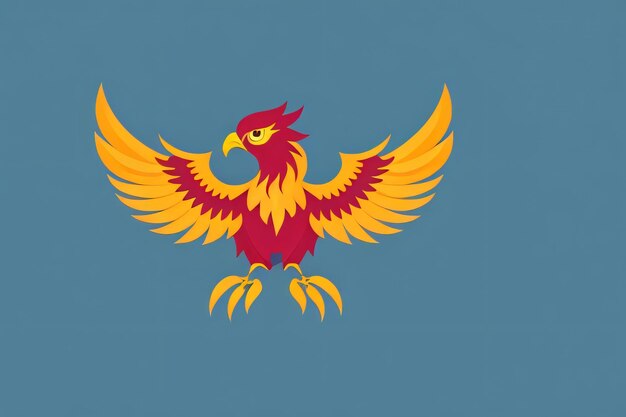 Photo gradient vector logo of phoenix bird