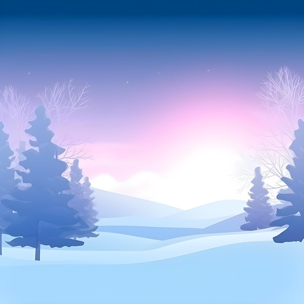 Gradient winter solstice background beautiful with snow