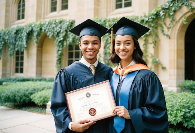 a graduate holds a diploma with the letter n on it