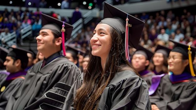 Graduates Celebrating Educational Milestone at Commencement Ceremony