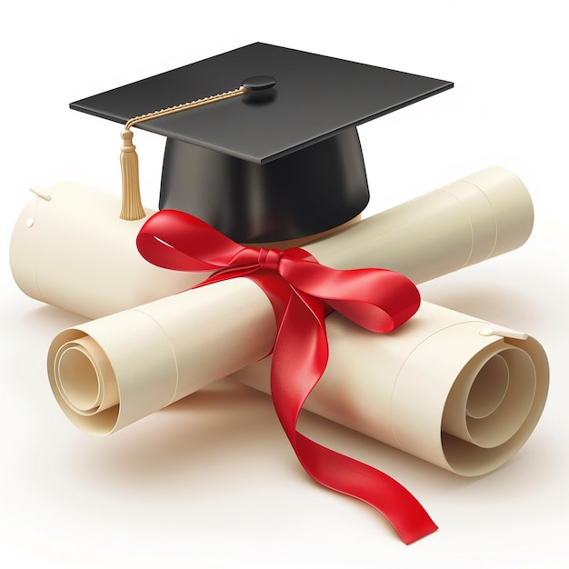 Photo graduation cap and diploma